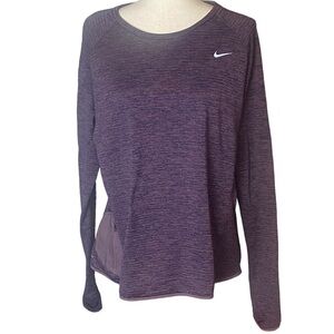 Women’s NIKE‎ running DRI-FIT long sleeve shirt shirt with side zipper pocket XL